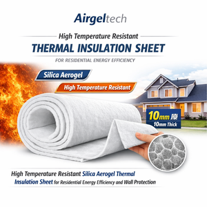 Couverture isolante en aérogel de silice de 10 mm pour l'isolation des murs résidentiels, matériau d'isolation domestique léger ignifuge A1 - Product Image 1