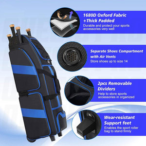Rolling Baseball Bag Durable Waterproof Baseball Equipment Bag <b>with</b> <b>Wheels</b> Large Capacity Custom Logo Baseball <b>Backpack</b> OEM ODM - Product Image 3