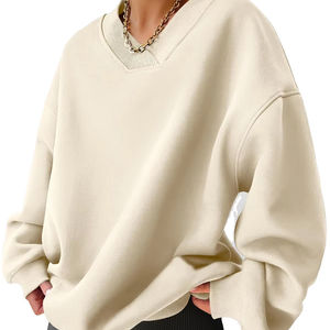 Hauts décontractés surdimensionnés confortables pour femmes, sweat-shirts à capuche avec poches pour l'automne - Product Image 1