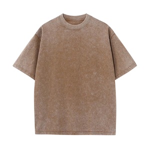 เสื้อยืดโอเวอร์ไซส์คุณภาพสูง หนานุ่ม สไตล์วินเทจ ล้างสีแบบแอซิดวอช สตรีทแวร์ พิมพ์ลายกราฟิกตามสั่ง ผ้าฝ้าย สำหรับผู้ชาย - Product Image 5