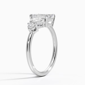 Romantic Silver White <b>Crystal</b> Engagement <b>Ring</b> Stunning Wedding Proposal Anniversary Jewelry - Product Image 1