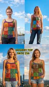 เสื้อครอปท็อปสไตล์โบฮีเมียนสำหรับผู้หญิง ยี่ห้อ Nepali Hosiery รุ่น Blast Trendy ลายดอกไม้ ระบายอากาศได้ดี ความยาวสั้น - Product Image 2