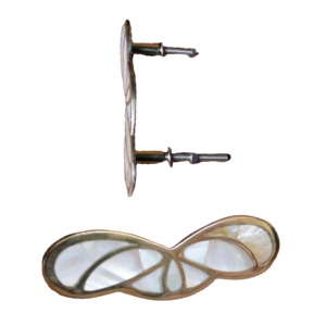 Infinity Shape Brass Furniture <b>Handle</b> With Mother Of Pearl Inlay Contemporary Design Durable <b>Pull</b> Knob For Cabinet <b>Door</b> - Product Image 6