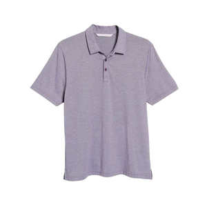 Polo de Manga Corta para Hombre, Color Lavanda, Tejido de Punto, Corte Regular, Transpirable, Diseño de Punto - Product Image 3