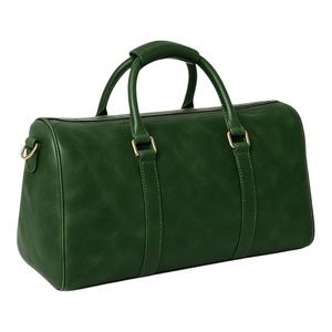 Bolsa de Viaje de Cuero Genuino Estilo Vintage, Forma de Barril, Unisex, Ligera, con Correa para el Hombro, Cierre de Cremallera, Clásica, Grande, para Fin de Semana - Product Image 4