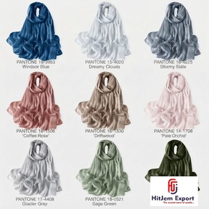 Luxury Neckwear Woven Fabric Mill Cotton Polyester Viscose Blend for Designer <b>Scarf</b> Collections Private Label Bulk - Product Image 4