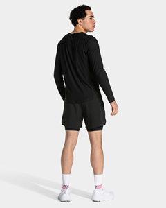 Pantaloncini da corsa da uomo da 7 pollici con tasche laterali e posteriori, grip in silicone, tessuto traspirante, logo riflettente - Product Image 4