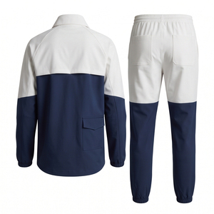 Conjunto Deportivo de Dos Piezas Personalizado para Hombre, con Cremallera Completa, Resistente al Viento, Ecológico, Antibacteriano, de Nailon/Cachemira, con Impresión por Transferencia de Calor - Product Image 2