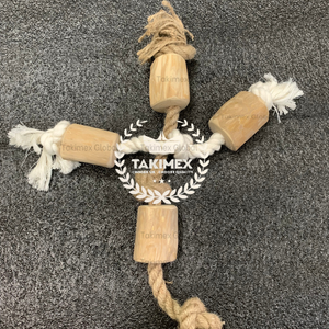 Juguete para mascotas ecológico de larga duración para masticar perros de madera de café natural - Product Image 6