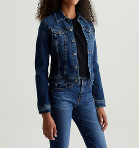 Latest Fashion Custom <b>Women's</b> Coats and <b>Jacket</b> Autumn and <b>Spring</b> Fashion Down Collar Casual Long Sleeves <b>Women</b> Denim <b>Jacket</b> - Product Image 3