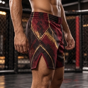 Kickboxing And Everyday Training Durable Sports Men MMA <b>Shorts</b> Breathable Lightweight Fabric Flexible Fit For <b>Grappling</b> - Product Image 5