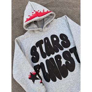 Custom Logo 100% Cotton Oversized Men's Hoodie Heavy Weight Zipper Drop Shoulder Acid Wash Hoodie with Zipper - Product Image 6