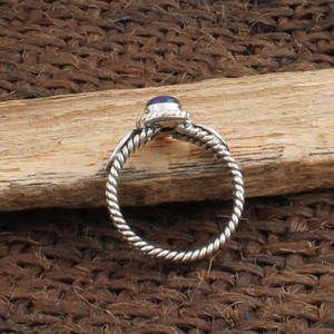 Wholesale Natural Lapis Lazuli <b>Ring</b> 925 Sterling Silver Vintage Gemstone <b>Statement</b> <b>Ring</b> for Women Fine Jewelry Factory Price - Product Image 3
