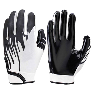 High Quality American Football Gloves PU <b>Synthetic</b> <b>Leather</b> Hook Loop Closure Breathable Full Finger Receiver Men's Sports - Product Image 1
