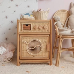 Juguete de rol para niños pequeños, lavadora de juguete con diseño encantador, lavadora de ropa de ratán - Product Image 5