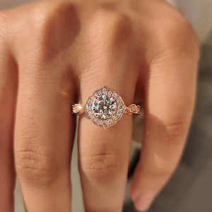 Anillo de Compromiso Clásico con Diamante Cultivado en Laboratorio, Microincrustaciones de Diamantes, Chapado en Oro, Anillo de Boda, Joyería Elegante y Moderna para Mujer - Product Image 5