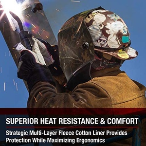 Guantes de soldadura eléctrica profesional MIg, diseño personalizado, cómodos y resistentes al calor, trabajo de soldadura de cuero, venta al por mayor - Product Image 5