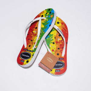 Printed Customized EVA Men and Women Glued Pattern Outdoor <b>Slippers</b> High Quality Rubber Flip Flops From Vietnam - Product Image 4