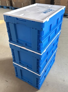 <span class=keywords><strong>ลัง</strong></span>พลาสติกพับได้ขนาด 600x400x300 มม. พร้อมฝาปิด แบบซ้อนเก็บได้ สำหรับจัดเก็บและขนส่ง ความจุ 57 ลิตร กล่องพลาสติก - Product Image 5