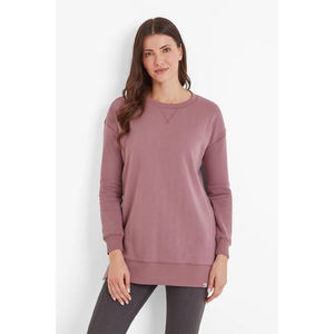 Custom LOGO Embroidery Loose V Neck Fleece Lined Hooded Sweatshirts <b>Drop</b> Shoulder Style Winter Oversized women's sweatshirt - Product Image 1