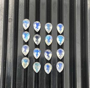 Lote de Piedras Preciosas Sueltas de Piedra Lunar Arcoíris Natural, Corte Pera, 5*7 MM, Certificadas por IGI, para Joyería - Product Image 2