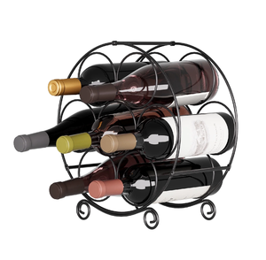 Support à bouteilles de vin en métal pour 6 bouteilles, présentoir pour bar à domicile ou fête, prix imbattables - Product Image 4