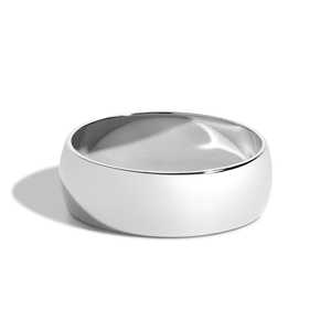 Plain Wedding Band Wide <b>Domed</b> High Polish Finish Comfort Fit <b>Rings</b> Unisex Dad Bands 14K 18K Solid Gold 925 Silver B2B Wholesale - Product Image 3