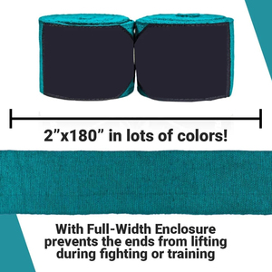 Bandages de boxe de qualité supérieure avec excellent soutien pour les mains, 180 pouces de long, fermeture auto-agrippante, idéaux pour la boxe et le kickboxing - Product Image 2