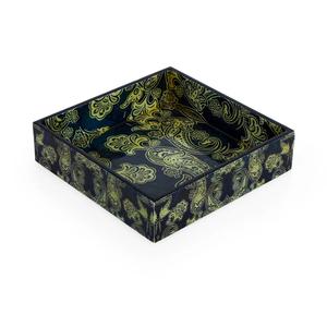 Elegant Single Square MDF <b>Wood</b> Serving Tray Handmade Enamel Coated Kitchen Dining Table Multi-Purpose Decorative Tray - Product Image 3