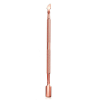 Pousse-cuticules double tête en acier inoxydable durable Fine Touch, réutilisable, pour l'élimination des peaux mortes, le nettoyage des ongles, la manucure