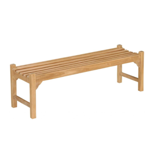 Banco de Jardín de Madera de Teca Moderno con Acabado Natural para Dos Personas, Muebles de Exterior Duraderos y Ecológicos EN OFERTA - Product Image 2