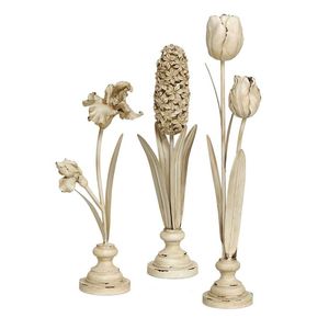<b>Brass</b> <b>Candlestick</b> Holder Set of 3 Floral Design Taper Candle Holders for Home Decoration Durable Metal Stand - Product Image 6