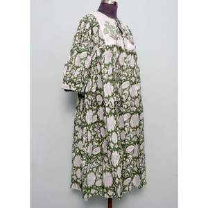 Vestido Midi Floral con Detalles de Borlas para Mujer, 100% Algodón, Estilo Vintage, Línea A, para Eventos Formales, Cintura Natural, Ecológico, Venta al por Mayor - Product Image 4