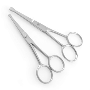 Ciseaux de manucure à lame arrondie en acier inoxydable noir et or, outil de beauté pour l'épilation du nez, la mise en forme des moustaches et l'application sur les ongles - Product Image 4