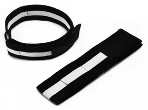 Ceinture de poussée de hanche en nylon bleu avec rayures noires et boucle en plastique pour l'entraînement sportif – Équipement de fitness durable - Product Image 2