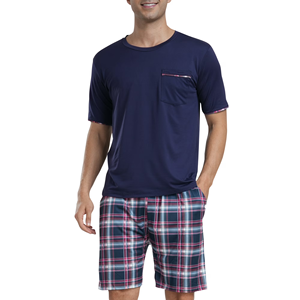 Ensemble haut et bas pour homme, décontracté, été, écologique, de haute qualité, tricoté, manches courtes, polyester/spandex, t-shirts tendance - Product Image 3