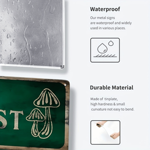 CIFbuy Targa in Metallo Personalizzata con Simpatici Segnali Stradali a Forma di Fungo per Decorazione Stanza, TikTok per Servizio Ritiro Temu - Product Image 4