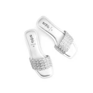 <b>Silver</b> Fancy Sports for <b>Slippers</b> FN7825 - Product Image 1