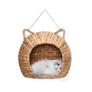 Lit pour chat en jacinthe d'eau tressée à la main, lit pour animaux de compagnie de qualité supérieure, utilisation intérieure et extérieure, prix de gros du Vietnam - Product Image 1
