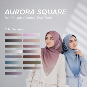 Shouqin Élégant Voile Carré Dégradé Bicolore Effet Aurore Découpé au Laser pour Femmes Musulmanes, Voile de Tête, Hijab, Mariage, Vente en Gros - Product Image 2