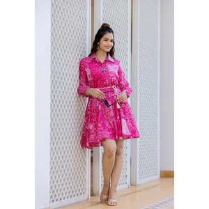 Tunique pour femmes, haut à manches longues, mélange de coton, détails brodés, marque FABZONE, modèle FZ51 - Product Image 1