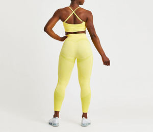 Conjunto de Yoga Premium para Mujer, Leggings de Cintura Alta con Sujetador Deportivo Cómodo, Conjunto Deportivo de 2 Piezas para Entrenamiento Físico - Product Image 2