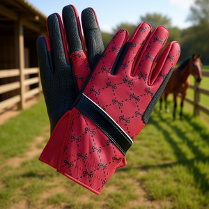 Custom Logo and Color Horse Riding Gloves <b>Equestrian</b> Sets & Accessories - Product Image 3