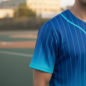 Maillot de baseball/jersey à col ras du cou, 100 % polyester respirant, grande taille, à séchage rapide, imprimé numériquement, personnalisable, vierge, vente chaude - Product Image 3