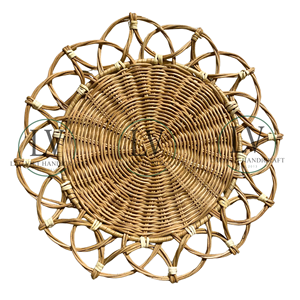 Floral Shaped Rattan Placemat, Handwoven Rattan Placemats, Durable & Eco-Friendly <b>Table</b> Mats For <b>Dining</b> Spaces From Vietnam - Product Image 1