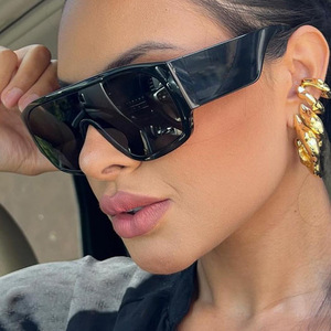 New <b>Large</b>-<b>Frame</b> Retro Hip-Hop Sunglasses European American Fashion Style Personalized Sun Protection Cross-Border Street - Product Image 2