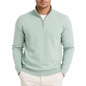 Men Sweater Custom Color Quarter Zip Knit Stylish Comfortable Warm Premium Casual Sweater Soft Warm Fabric Feel Stylish Minimal - Product Image 1