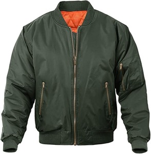 Blouson Bomber Bleu pour Homme, Fermeture Éclair, Coupe-Vent, Vêtement d'Extérieur Décontracté, Col Montant, Matière Polyester, Idéal pour l'Automne - Product Image 6