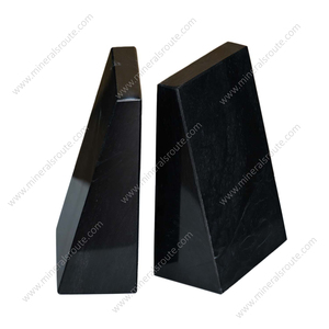 Sujetalibros de Mármol Natural Grabado, Hechos a Medida, Diseño Moderno, Color Negro Intenso, Forma Irregular 6x4, para Decoración y Regalos - Product Image 5
