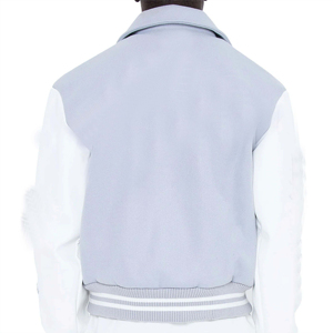 ELITE <b>CRAFT</b> INDUSTRY Men's Varsity Jacket-100% <b>Wool</b>/Leather Windproof Eco-Friendly Horn Button Closure Winter Casual Wear - Product Image 6